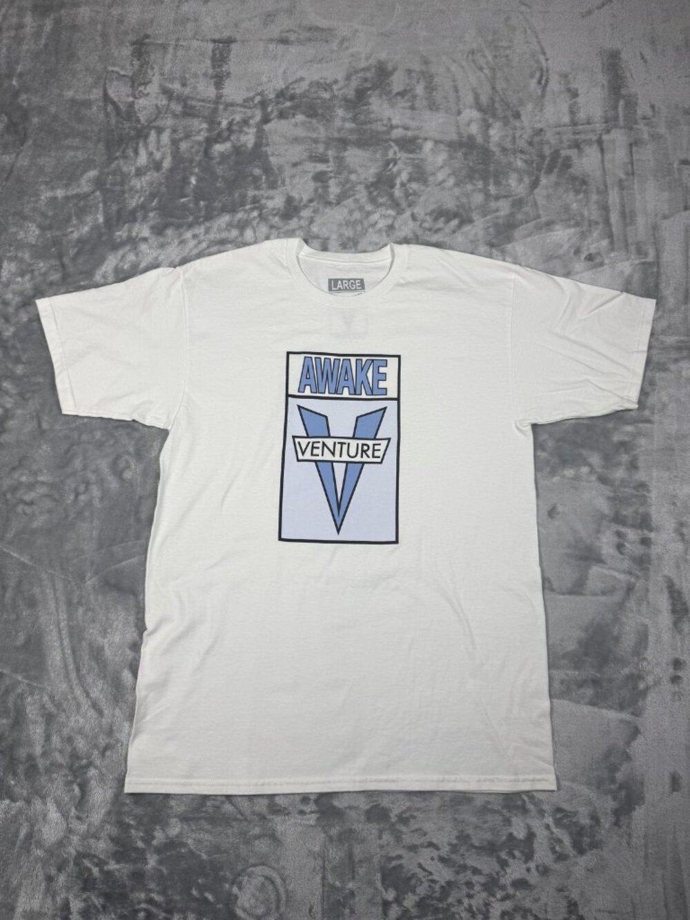 Venture Awake T Shirt Mens Large White Logo Graphic Tee Skateboarding Streetwear